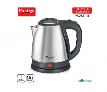 Prestige Electric Kettle PKOSS 1500W Steel 1.5L Black