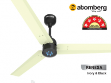 Atomberg Renesa 1200mm ceiling fan Ivory and Black
