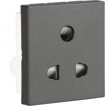 Havells Crabtree Signia 6A 3 Pin Shuttered Socket Grey